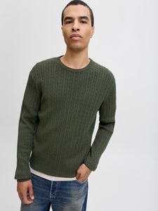 Jack & Jones Strickpullover »JJEEMIL KNIT CABLE CREW NECK NOOS«