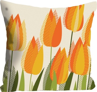 queence Dekokissen »Holli«, (1 St.), mit orangenen Tulpen