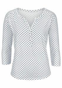 Lascana, LASCANA 3/4-Arm-Shirt, LASCANA Blusenshirt, aus pflegeleichter Qualität mit Knopfleiste