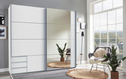 Wimex, Wimex Schwebetürenschrank »Emden«, Ausführung mit Spiegel, Wimex Schwebetürenschrank »Emden moderner Kleiderschrank mit Spiegel und Schubladen BESTSELLER«, Schlafzimmer Schrank Garderobenschrank mit Schwebetüren Topseller