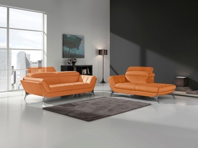 Egoitaliano, Egoitaliano Polstergarnitur »Sueli«, (Set), bestehend aus Sofa und Recamiere, Kopfteilverstellung, Bezug Leder, Egoitaliano Polstergarnitur »Sueli«, (Set), bestehend aus Sofa und Recamiere, Kopfteilverstellung, Bezug Leder