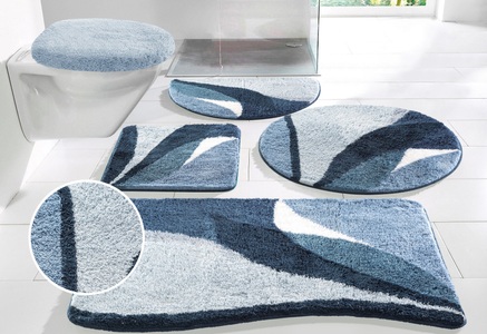 my home Badematte »Magnus, Badvorleger, Badezimmer Teppich« mehrfarbig, Badteppich, Badematten auch als 2 teiliges Set & rund