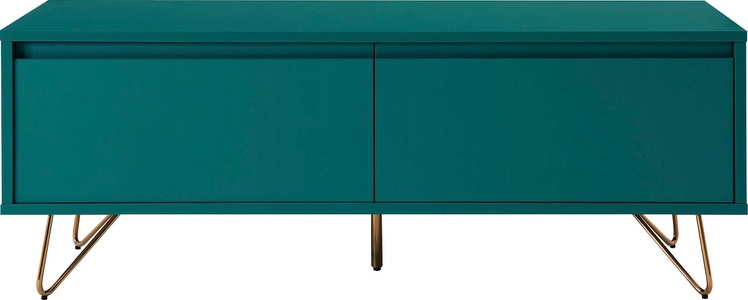 mutoni casual, Lowboard matt blau 120x40, SalesFever Lowboard, Kommode mit Klappendämpfe, Hairpin Beinen