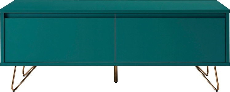 mutoni casual, Lowboard matt blau 120x40, SalesFever Lowboard, Kommode mit Klappendämpfe, Hairpin Beinen