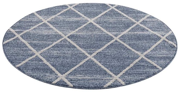 Carpet City, Carpet City Teppich »Art 2646«, rund, 7 mm Höhe, Kurzflor Teppich, Wohnzimmer, Carpet City Teppich »Art 2646«, rund, 7 mm Höhe, Kurzflor, Rauten-Optik, ideal für Flur & Diele