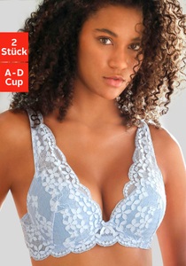 PETITE FLEUR, PETITE FLEUR Push-up-BH, petite fleur Push-up-BH, in High Apex Schnittform, Dessous