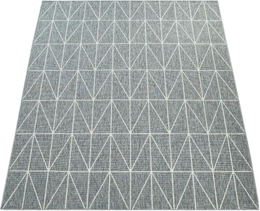 Paco Home Teppich »Brugge 224«, rechteckig, 4 mm Höhe, Flachgewebe, modernes gemetrisches Muster, In- und Outdoor geeignet, Wohnzimmer