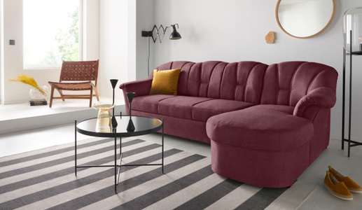 DOMO collection, DOMO collection Ecksofa, DOMO collection Ecksofa Papenburg L-Form, in grosser Farbvielfalt, wahlweise mit Bettfunktion