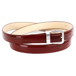 ANTHONI CROWN, Anthoni Crown eleganter Lackledergürtel mit goldfarbener Schliesse, Anthoni Crown Ledergürtel, Klassischer Lackledergürtel in 2 cm Breite