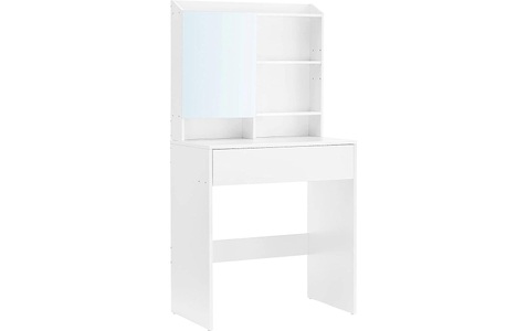 Pricenet - Minimalistischerer Schminktisch mit Spiegel und Stauraum, 89cm