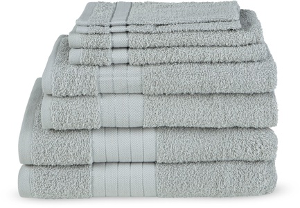 emotion, Handtuch Set, »Uni«, Emotion (Set), Emotion Handtuch Set »Uni«, (8 St., 2 Badetücher-2 Gästetücher-2 Handtücher-2 Waschlappen), Baumwolle, Walkfrottee, Bordüre, 500 GSM, Einfarbig, ohne Aufhängung