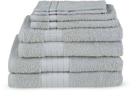 emotion, Handtuch Set, »Uni«, Emotion (Set), Emotion Handtuch Set »Uni«, (8 St., 2 Badetücher-2 Gästetücher-2 Handtücher-2 Waschlappen), Baumwolle, Walkfrottee, Bordüre, 500 GSM, Einfarbig, ohne Aufhängung