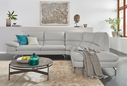 CALIA ITALIA, CALIA ITALIA Ecksofa »Dave«, Ottomane wahlweise links oder rechts, in zwei Lederqualitäten, CALIA ITALIA Ecksofa »Dave, italienisches Designsofa L-Form, erstklassiger Sitzkomfort«, Ottomane wahlweise links oder rechts, in zwei tollen Lederqualitäten