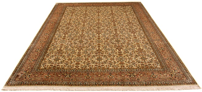 MorgenLand, morgenland Seidenteppich »Seidenteppich - Kaschmir Seide - 353 x 253 cm - hellbraun«, rechteckig, 4 mm Höhe, Wohnzimmer, Handgeknüpft, Einzelstück mit Zertifikat, morgenland Seidenteppich »Seidenteppich - Kaschmir Seide - 353 x 253 cm - hellbraun«, rechteckig, 4 mm Höhe, Wohnzimmer, Handgeknüpft, Einzelstück mit Zertifikat