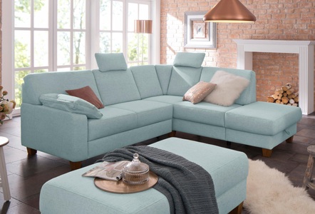 HOME AFFAIRE, Home affaire Ecksofa »Belfort«, mit Federkern, wahlweise mit Bettfunktion und Stauraum