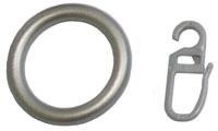 GARESA, Gardinenring GARESA, passend für Gardinen (Set, mit Faltenlegehaken), GARESA Gardinenring »Ring mit Haken«, (Set, 20 St., mit Faltenlegehaken), Kunststoff, für leichten bis mittelschweren Behang, einfache Montage