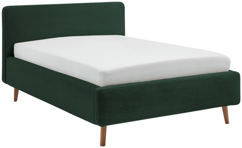 Novel - Bett MATTIS_8096 - dunkelgrün - Textil - 140x200