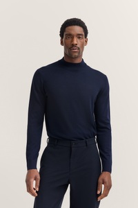bugatti Rollkragenpullover »Regular Fit«, aus Merino-Wolle-Seide-Mix