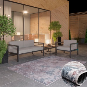 HOME AFFAIRE, Myflair Möbel & Accessoires Teppich »Kollektion Avery«, rechteckig, 2 mm Höhe, Flachgewebe, waschbar bis 30 Grad, besonders weich durch Microfaser, ideal im Wohnzimmer, Schlafzimmer, Esszimmer & Küche, Indoor & Outdoor geeignet, my home Teppich »Mülenen«, rechteckig, 10 mm Höhe, Kurzflor, modernes Design, waschbar, In- und Outdoor geeignet