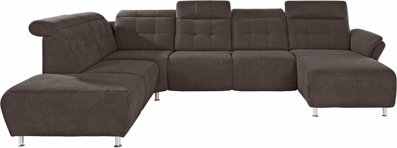 PLACES OF STYLE, Places of Style Wohnlandschaft »Manhattan«, 2 Sitze mit elektrischer Relaxfunktion, verstellbare Armlehnen, Places of Style Wohnlandschaft »Manhattan U-Form«, 2 Sitze mit elektrischer Relaxfunktion, verstellbare Armlehnen