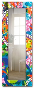 Artland, Artland Wandspiegel »Buntes Paisley«, Artland Dekospiegel »Buntes Paisley«, gerahmter Ganzkörperspiegel, Wandspiegel, mit Motivrahmen, Landhaus