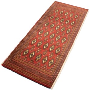 MorgenLand, morgenland Wollteppich »Turkaman Teppich handgeknüpft rot«, rechteckig, 8 mm Höhe, morgenland Wollteppich »Turkaman Teppich handgeknüpft rot«, rechteckig, 8 mm Höhe