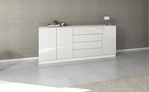 borchardt Möbel, borchardt Möbel Kommode »Vaasa«, Breite 190 cm, borchardt Möbel Sideboard »Vaasa, Kommode mit 3 Türen und 4 Schubkästen auf Kugelführungen« Breite 190 cm