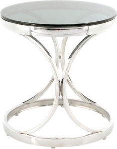 Kayoom, Kayoom Beistelltisch »Beistelltisch Weyda 125«, filigranes Design, Kayoom Beistelltisch »Weyda 125, in eleganter Gestaltung,runde Tischplatte aus Glas«, (1 St.), Glamouröses Design, hochwertige Verarbeitung, Hingucker-Gestell