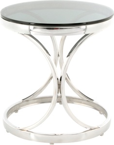 Kayoom, Kayoom Beistelltisch »Beistelltisch Weyda 125«, filigranes Design, Kayoom Beistelltisch »Weyda 125, in eleganter Gestaltung,runde Tischplatte aus Glas«, (1 St.), Glamouröses Design, hochwertige Verarbeitung, Hingucker-Gestell