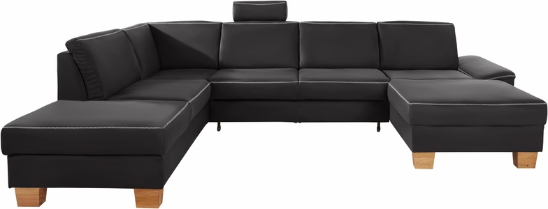 exxpo - sofa fashion, exxpo - sofa fashion Wohnlandschaft, wahlweise mit Bettfunktion und Bettkasten, exxpo - sofa fashion Wohnlandschaft »Croma, hochwertige Detailverarbeitung, mit aktueller Kontrastnaht«, bequem, wahlweise mit Bettfunktion und Bettkasten, U-Form