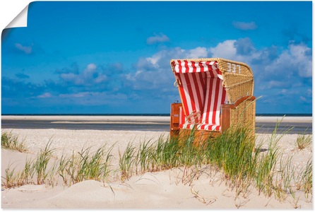 Artland, Artland Wandbild »Strandkorb 337«, Artland Wandbild »Strandkorb 337«, Strand, (1 St.), als Leinwandbild, Wandaufkleber in verschied. Grössen