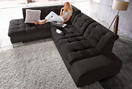 SIT&MORE, sit&more Ecksofa, sit&more Ecksofa »Pale L-Form«, inklusive Kopfteilverstellung, wahlweise mit Bettfunktion