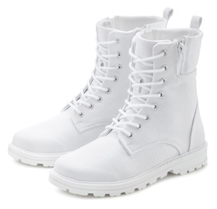 Lascana, LASCANA Schnürstiefelette, zum Schnüren, modische Optik im Combat Look, Reissverschluss-Boots, LASCANA Stiefelette zum Schnüren, modische Optik im Combat Look, Reissverschluss-Boots