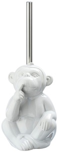 Wenko - WC-Garnitur Monkey Quiet Weiß, Keramik