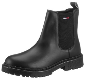TOMMY JEANS, Tommy Jeans Chelseaboots »TOMMY JEANS FLAT CHELSEA«, zum Schlupfen, 