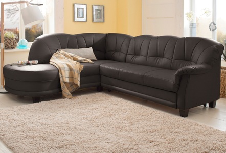 HOME AFFAIRE, Home affaire Ecksofa »Camelita«, wahlweise mit Bettfunktion, Home affaire Ecksofa »Camelita, Landhaus Sofa, 2 Varianten: Recamiere- oder Ottomane, L-Form« wahlweise mit Bettfunktion