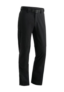 Maier Sports, Maier Sports Outdoorhose »Halitit M«, Herren Funktionshose, robuste Wanderhose, 3 Taschen + Gürtel, Reg. Fit, MAIER Herren Wanderhose Halitit schwarz | 52 (lang)