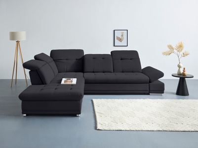 COTTA Ecksofa »Holiday L-Form«, Sitztiefenverstellung, wahlweise mit Bettfunktion inkl. Bettkasten