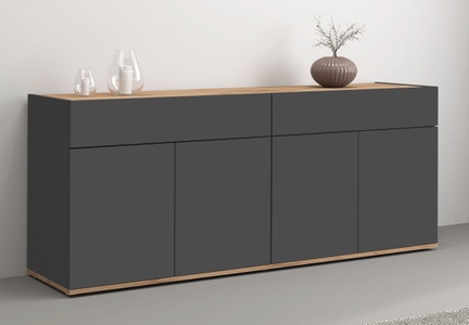 INOSIGN Sideboard »Garda, Kommode, Schrank, Kredenz«, 4 Türen, 2 Schubladen, grifflos Breite 160,1 cm