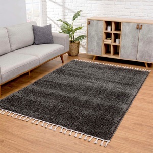 Carpet City, Carpet City Hochflor-Teppich »Pulpy 100«, rechteckig, 30 mm Höhe, mit Fransen, Wohnzimmer, Carpet City Hochflor-Teppich »Pulpy 100«, rechteckig, 30 mm Höhe, Läufer, weich, mit Fransen, uni, viele Grössen, Wohnzimmer, Schafzimmer