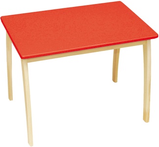 Roba, roba Kindertisch 50728, roba® Kindertisch »mit farbig lackierter Tischplatte, rot«