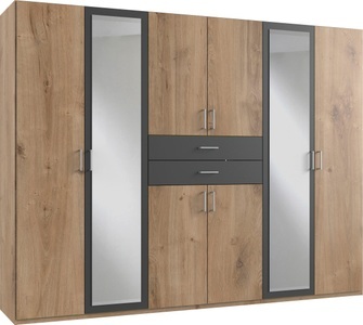 undefined, Wimex Kleiderschrank »Diver«, Wimex Kleiderschrank »Diver Drehtürenschrank mit Spiegel, 180, 225 o. 270cm breit« Bestseller Schlafzimmerschrank wahlweise 3 Innenausstattungen