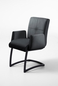 exxpo - sofa fashion, exxpo - sofa fashion Freischwinger »Affogato«, Kunstleder SOFTLUX®, mit Armlehne, exxpo - sofa fashion Freischwinger »Affogato mit komfortablen Armlehnen« () attraktiven Kreuznaht in der Rückenlehne