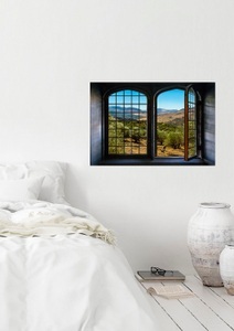 QUEENCE, queence Wandsticker »Olivenbäume«, queence Wandsticker »Olivenbäume« Wandsticker, Wandbild, selbstklebend, 3D, Fenster
