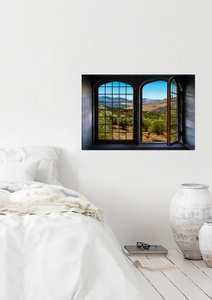 QUEENCE, queence Wandsticker »Olivenbäume«, queence Wandsticker »Olivenbäume« Wandsticker, Wandbild, selbstklebend, 3D, Fenster