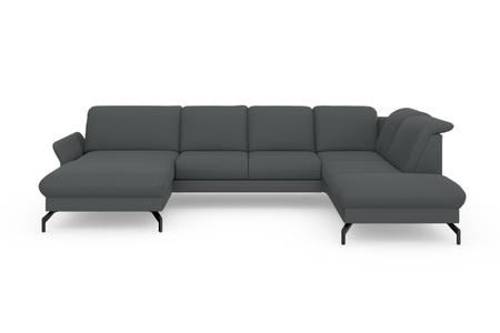 sit&more Wohnlandschaft »Fashion«, wahlweise mit Kopfteilverstellung und Vorziehsitz, motorisch, mit schwarzen Metallfüssen