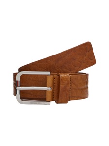 Tommy Jeans Ledergürtel »TJM AUSTIN TEXTURE 3.5«, Label auf der Schliesse, genarbtes Leder