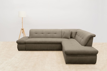 DOMO collection Ecksofa »Moric L-Form«, wahlweise mit Bettfunktion und Armlehnenverstellung, auch in Cord