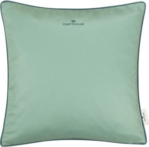 Tom Tailor, TOM TAILOR Kissenhülle »Dove Signature«, (1 St.), Tom Tailor Kissenhülle , T-Dovesignature75350-091-40-40 , Grün, Salbeigrün , Textil , Uni , 40 cm , hochwertige Qualität , 003021128913