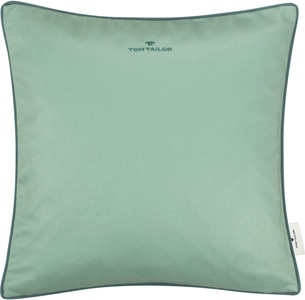 Tom Tailor, TOM TAILOR Kissenhülle »Dove Signature«, (1 St.), Tom Tailor Kissenhülle , T-Dovesignature75350-091-40-40 , Grün, Salbeigrün , Textil , Uni , 40 cm , hochwertige Qualität , 003021128913